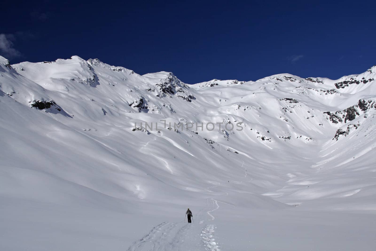 ski and backcountry in italian snow mountain