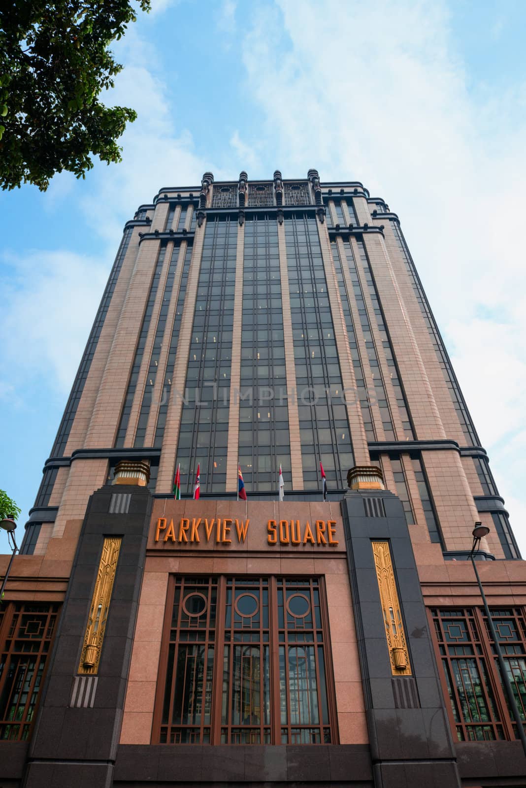 SINGAPORE - SEPTEMBER 7: Parkview Square is an 24-floors office building located in the Downtown on September 7, 2012  in Singapore. It was built  in 2002 at a cost of SGD$87.93 million