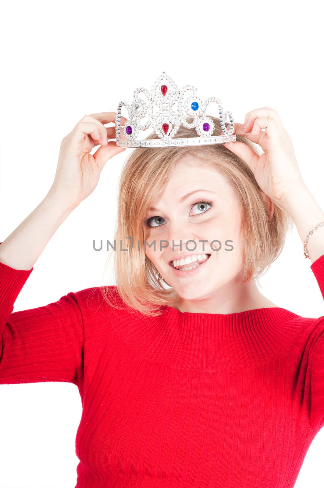 Portrait of beautiful woman with crown by anytka