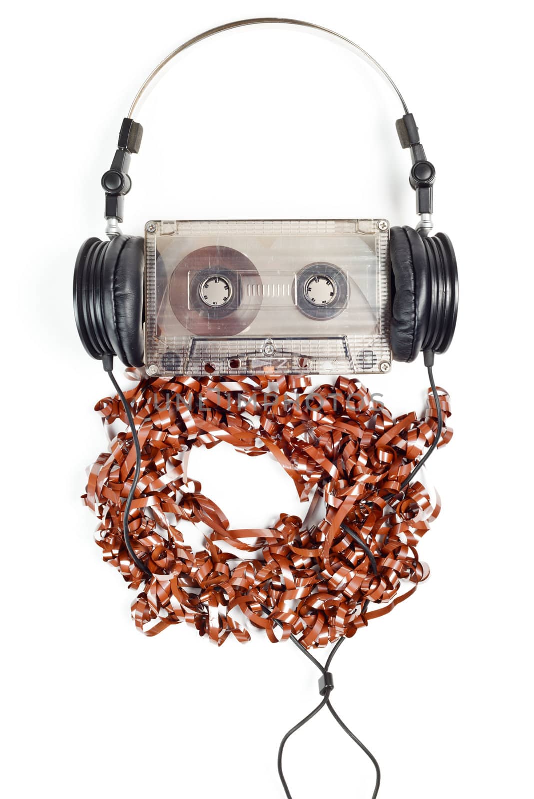 Headphones on Compact Cassette by naumoid