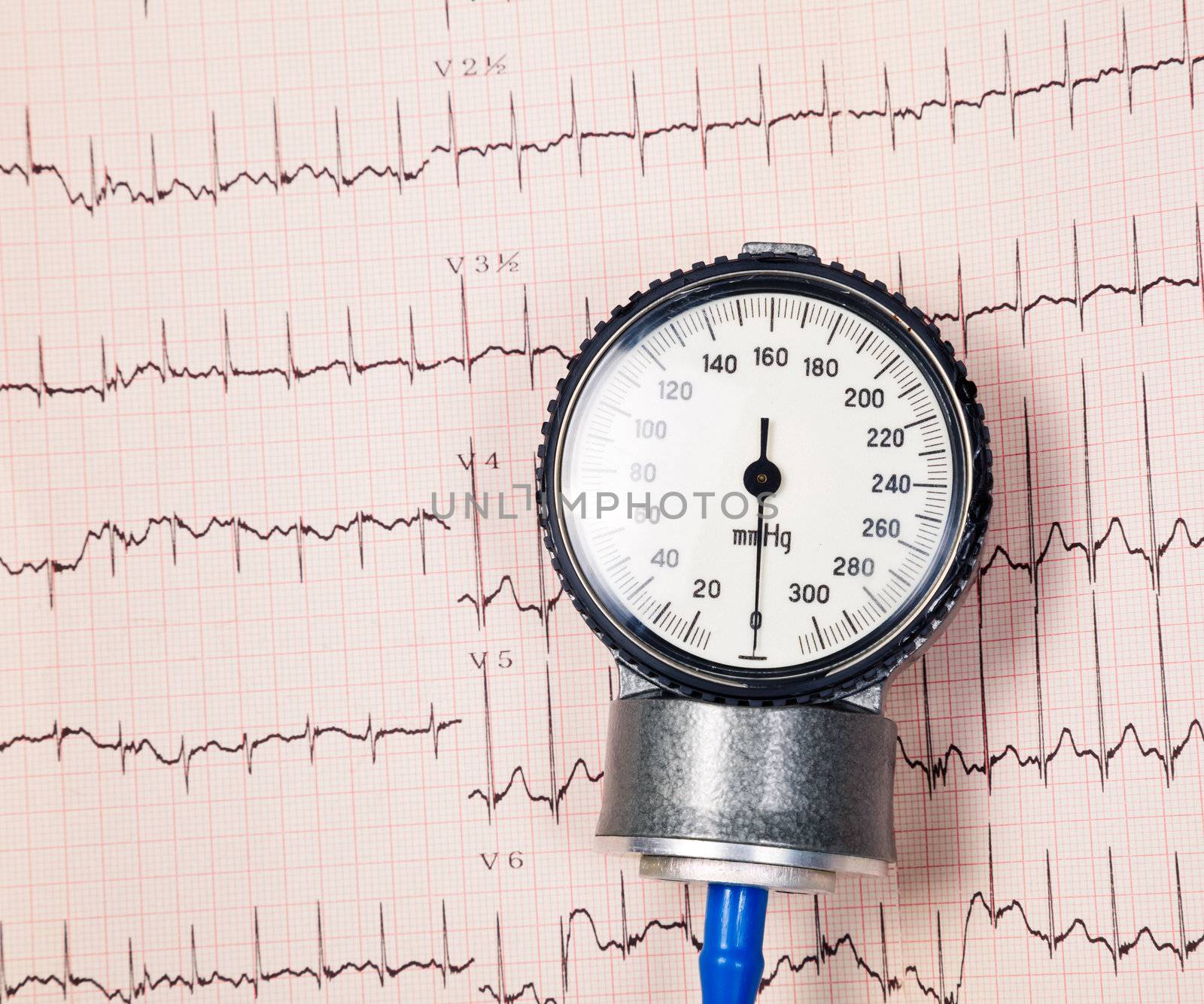 Blood pressure manometer on EKG by naumoid