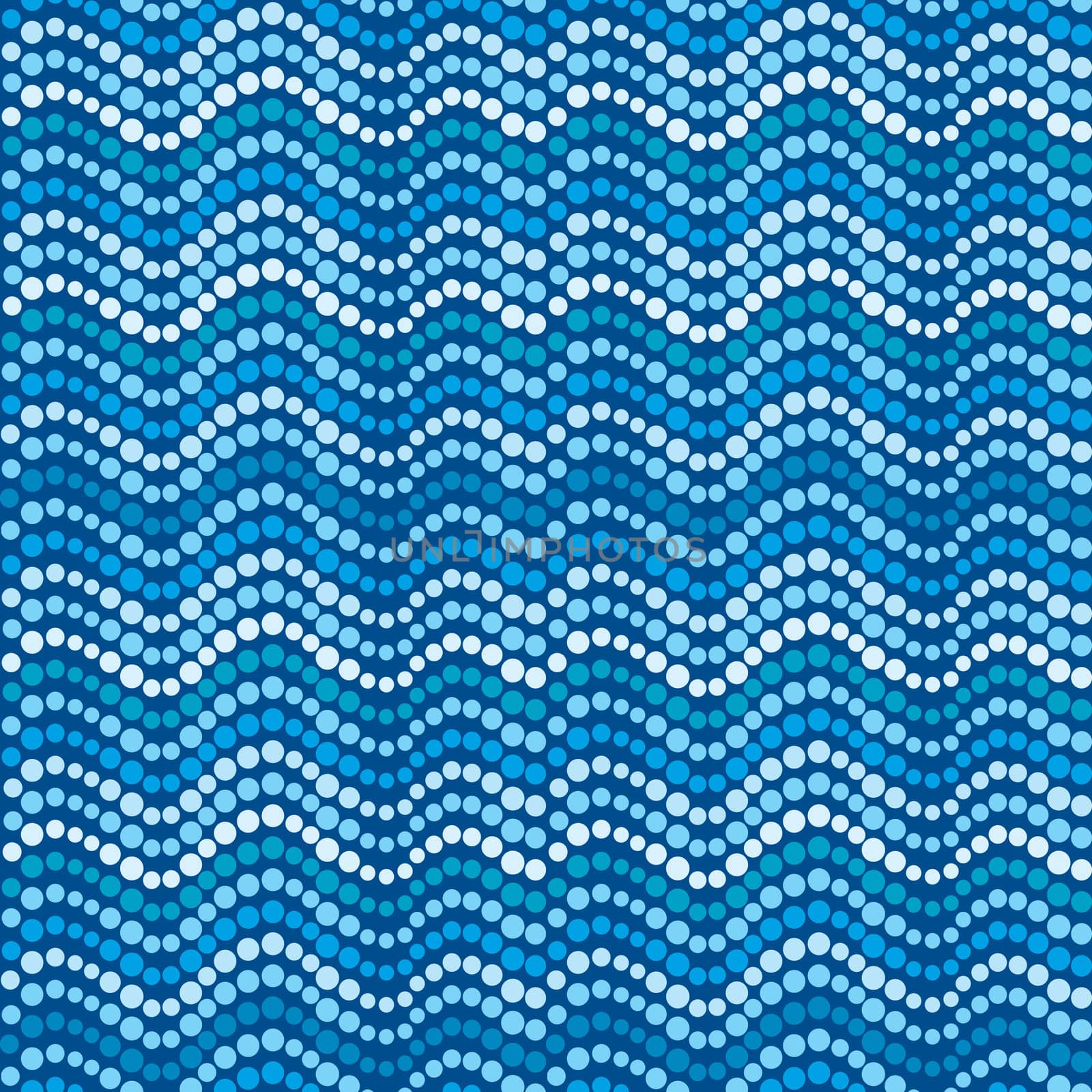 Dotted waves, abstract blue dotted pattern