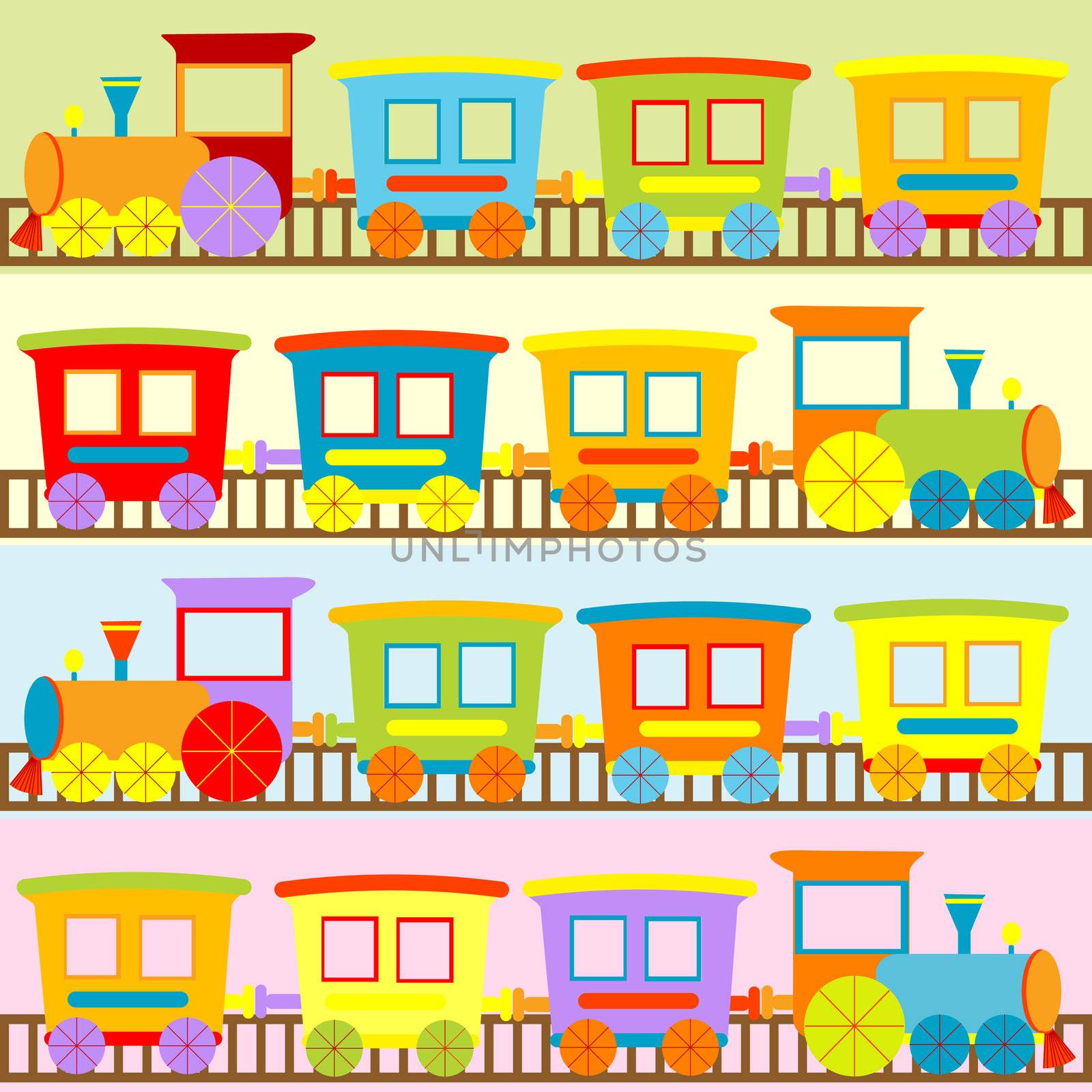 Cartoon trains backgrounds for kids