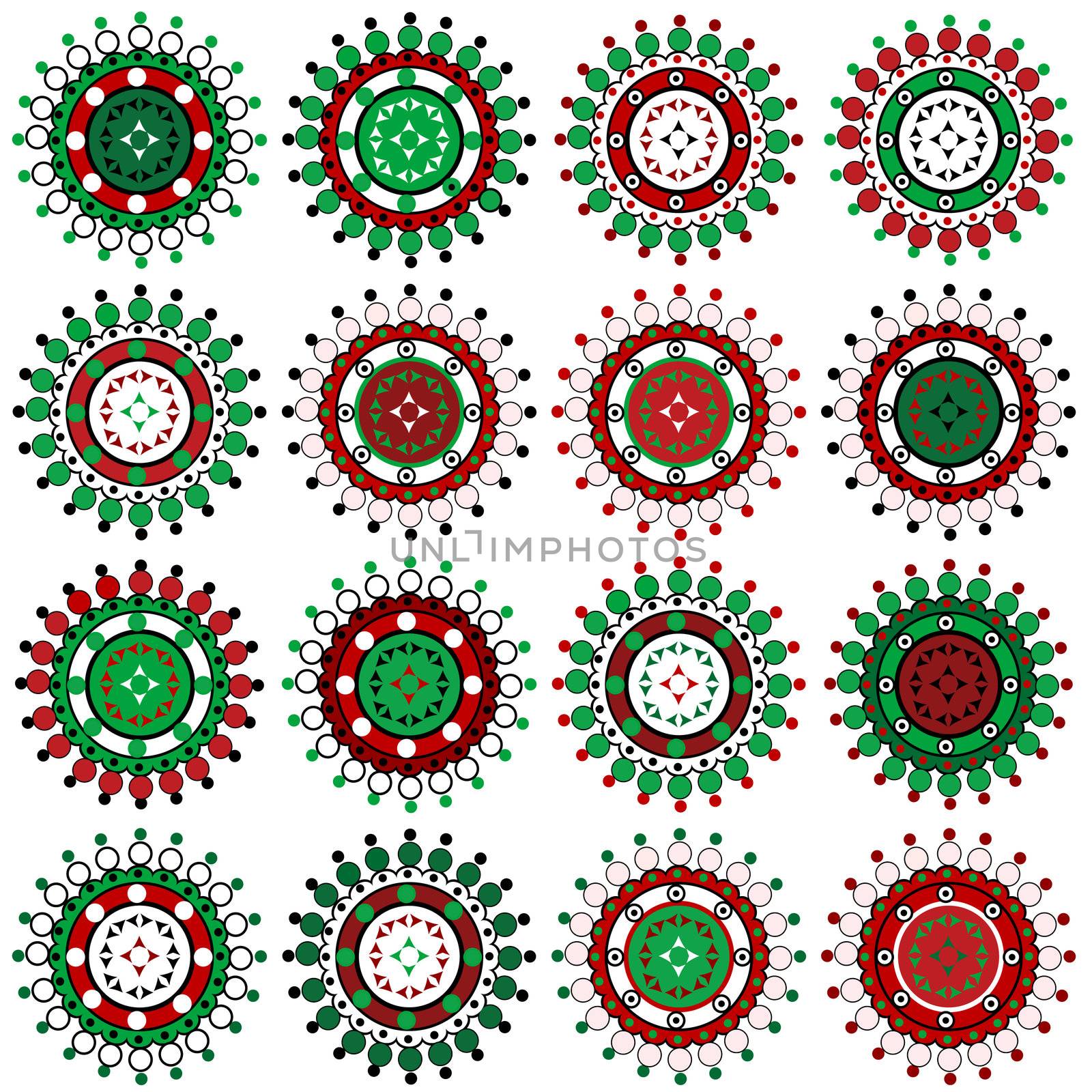Set of Christmas ornaments by hibrida13