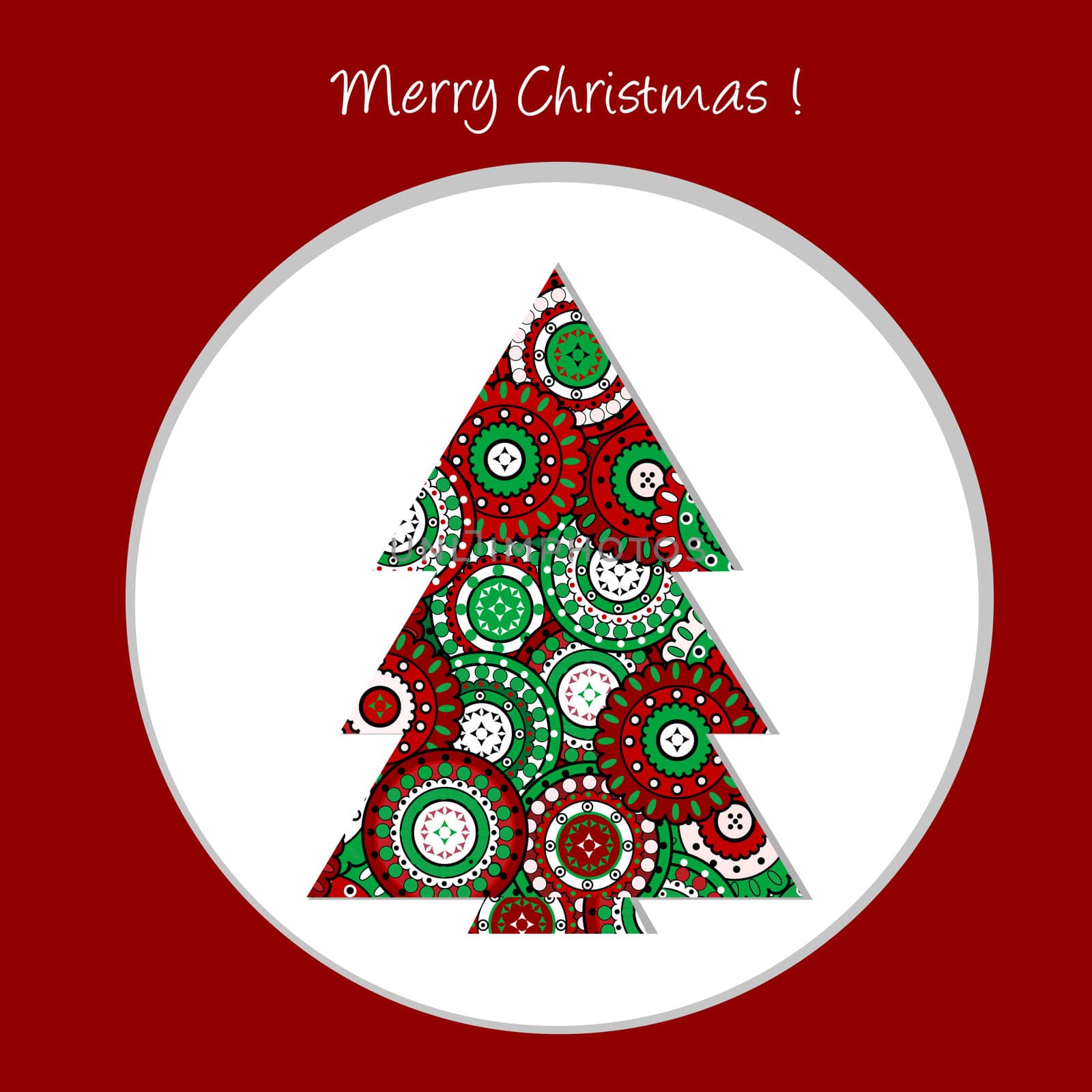 Christmas tree card by hibrida13