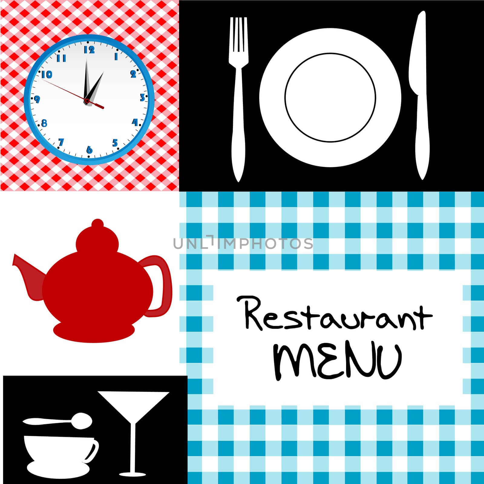 Retro restaurant menu