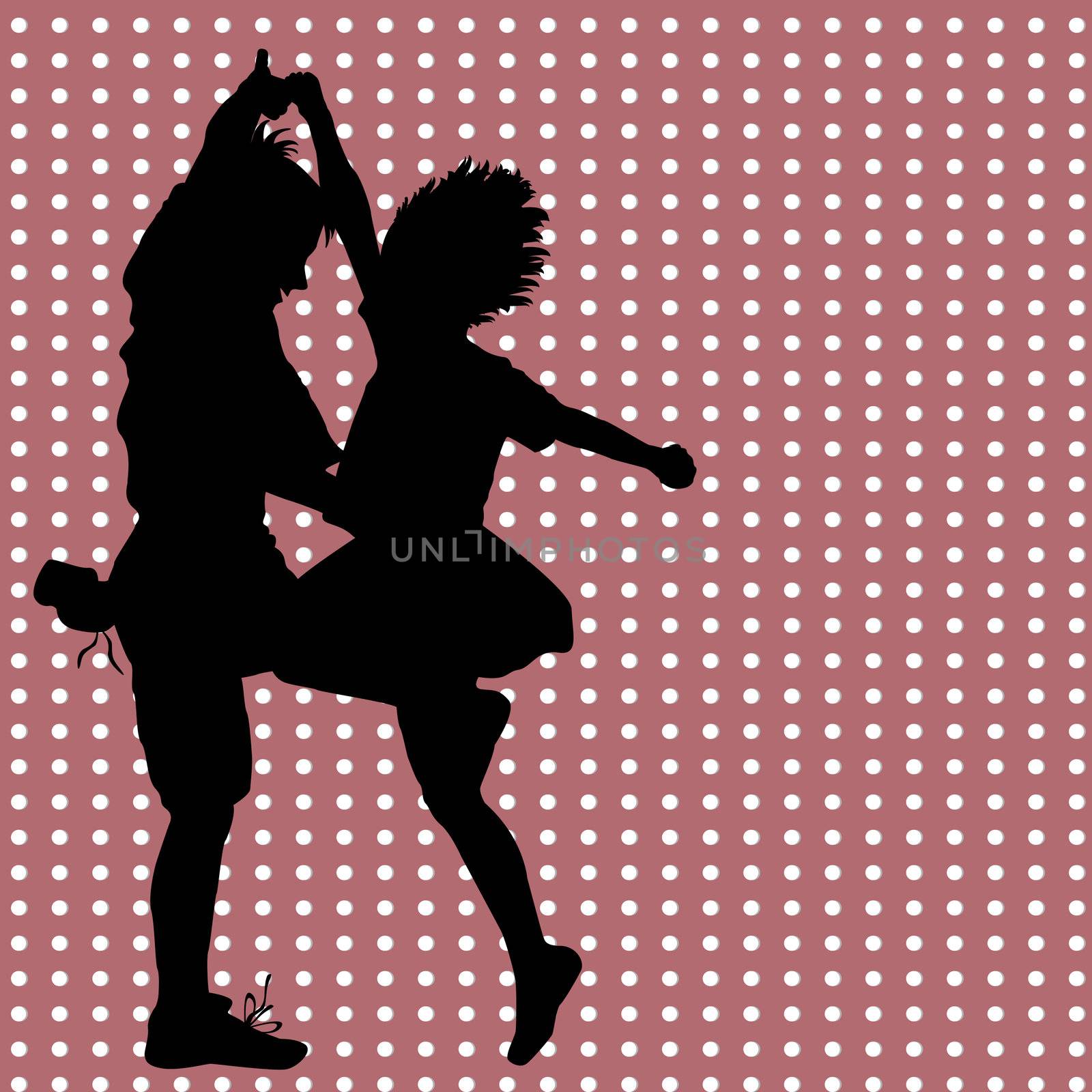 Card with a dancing couple