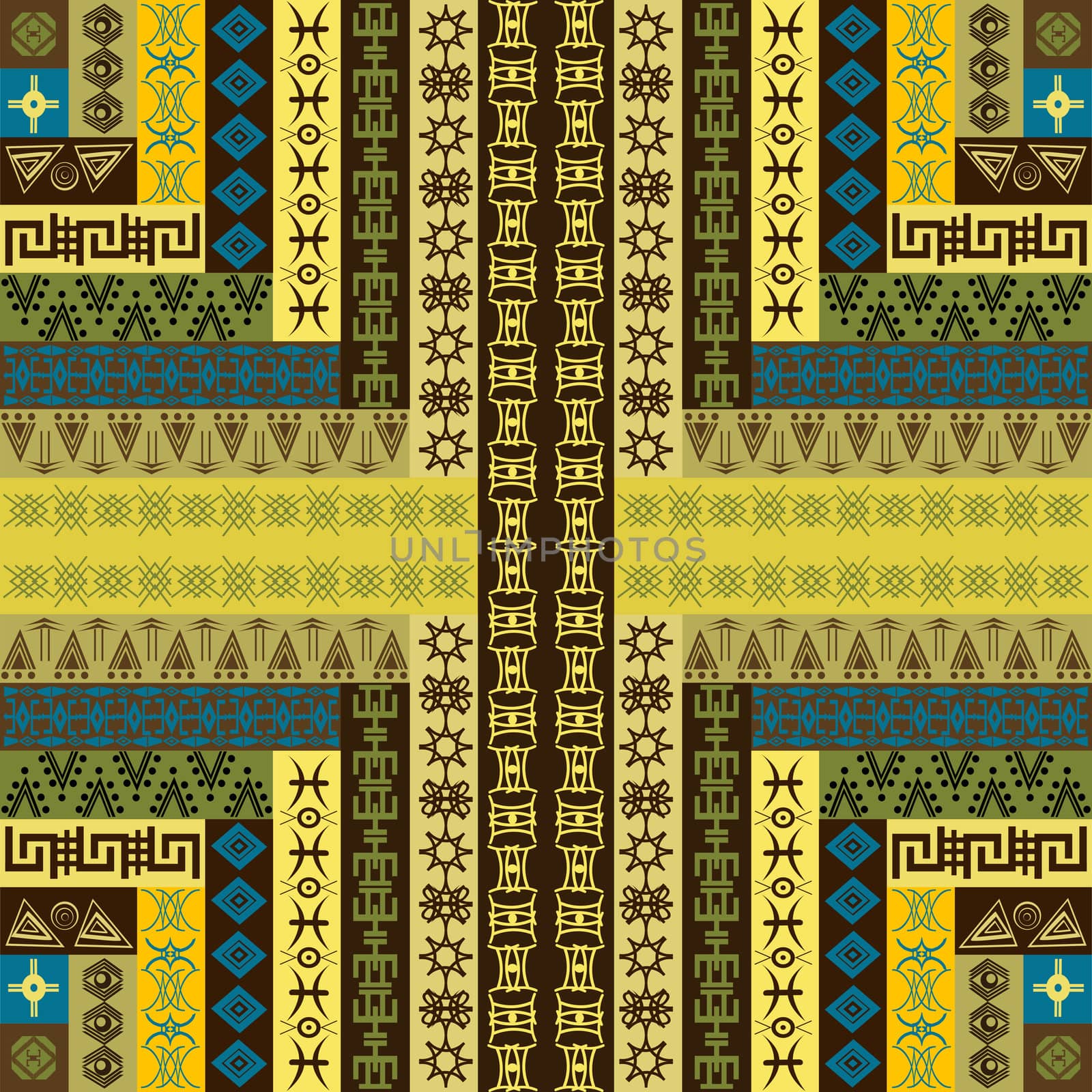 Canvas with ethnic motifs