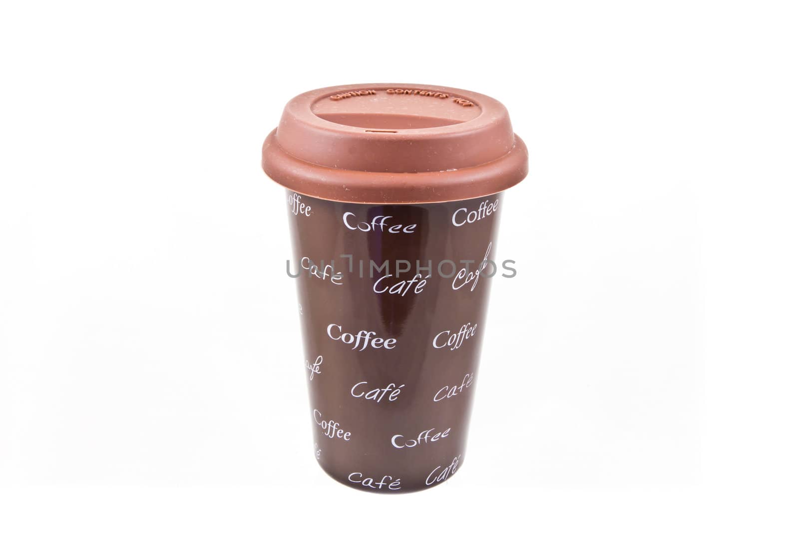 Ceramic coffee cup with gum lid by huntz