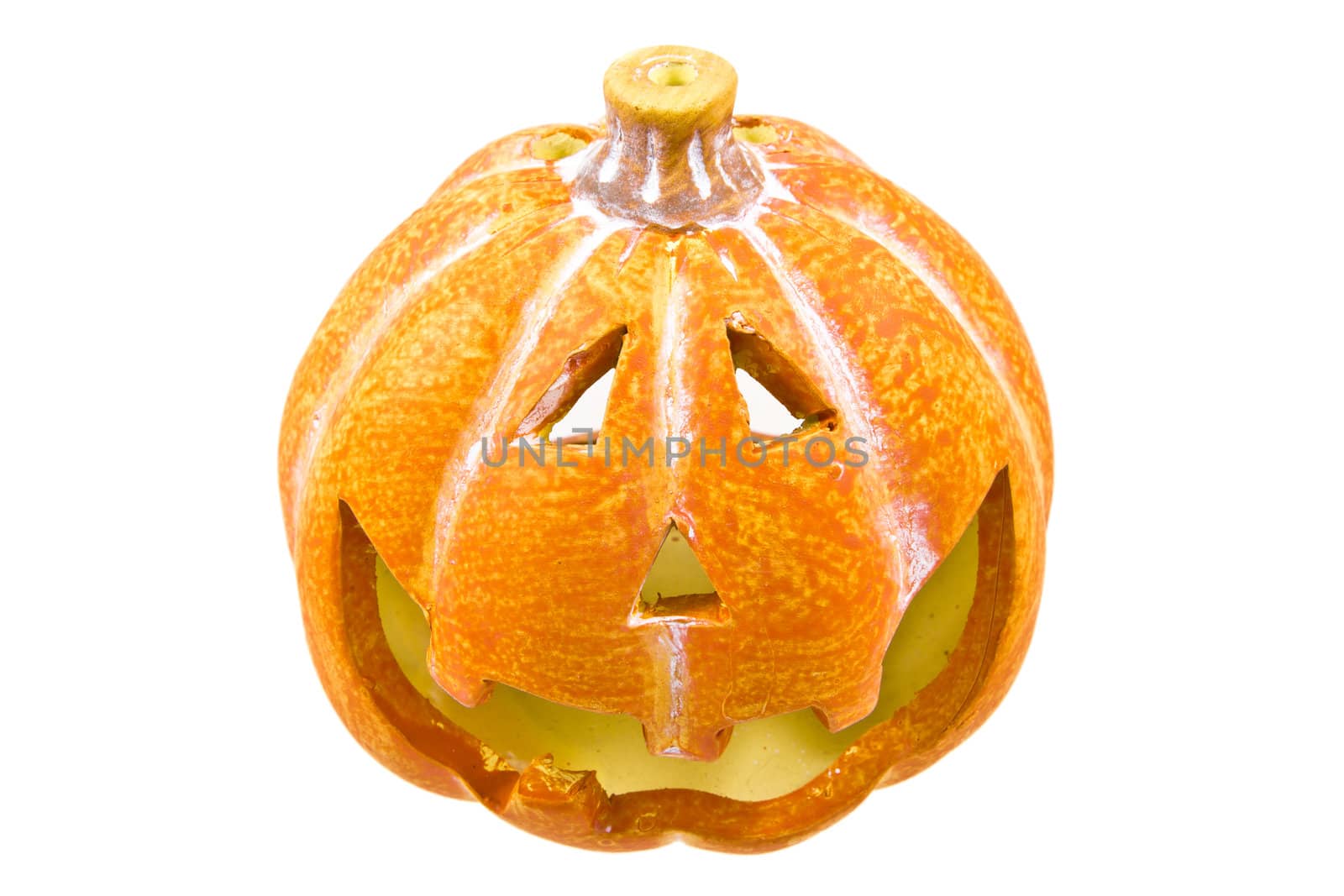 Happy Halloween Pumpkin isolated on white by huntz