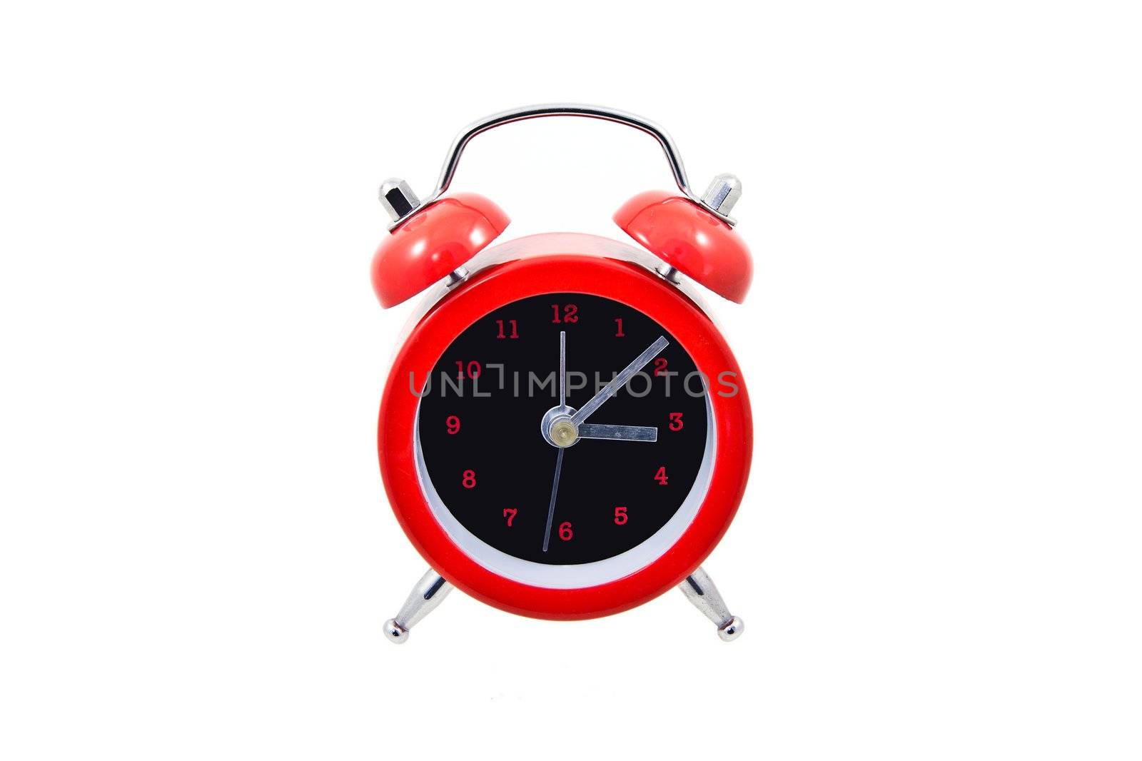 Red clock isolated on white by huntz