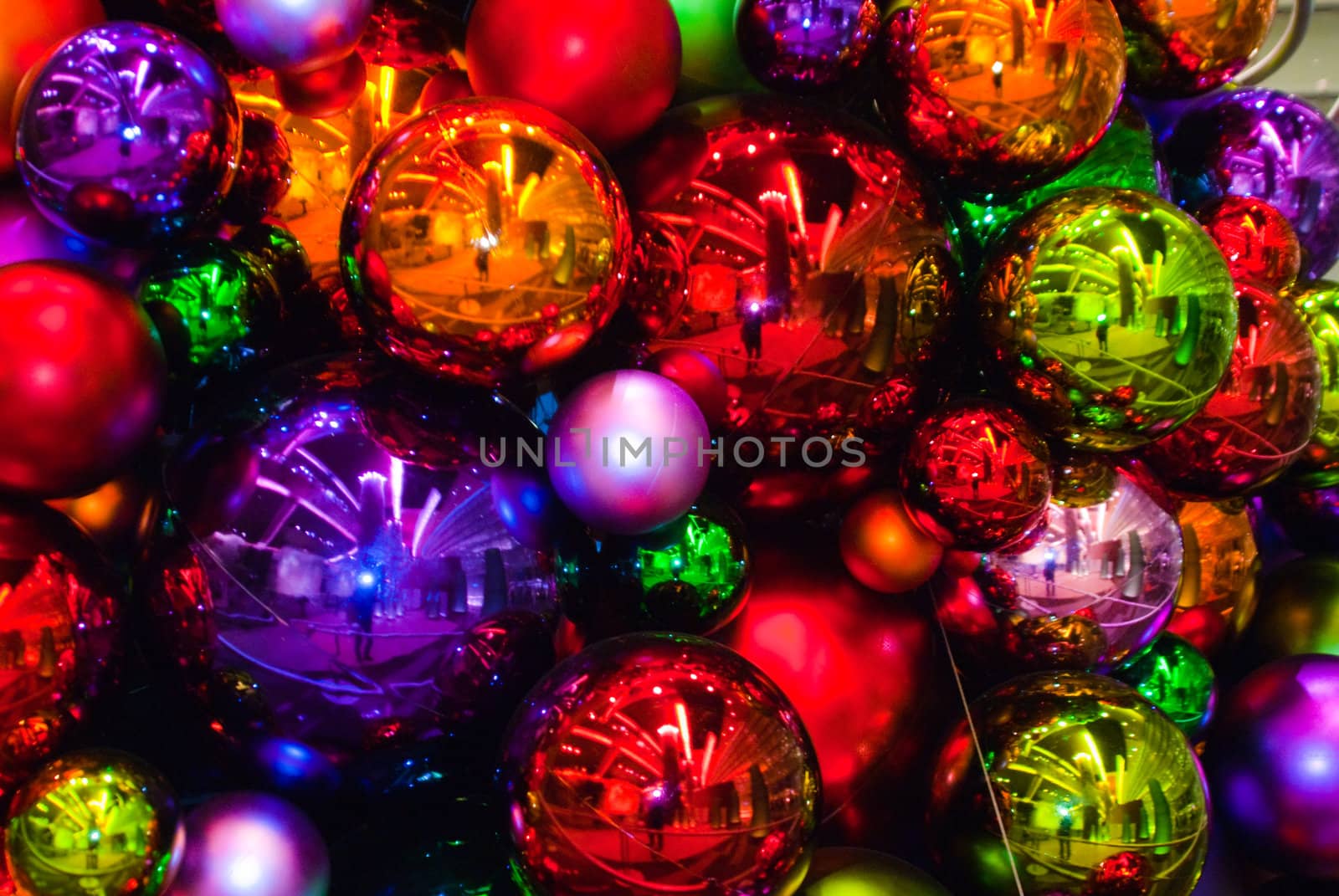 Colorful balls on a Holiday tree