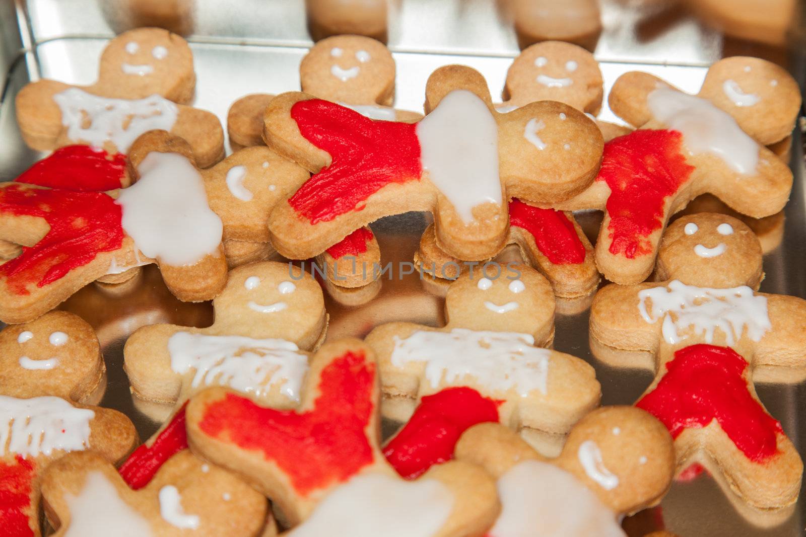 Making shortbread cookies together at home before Christmas.