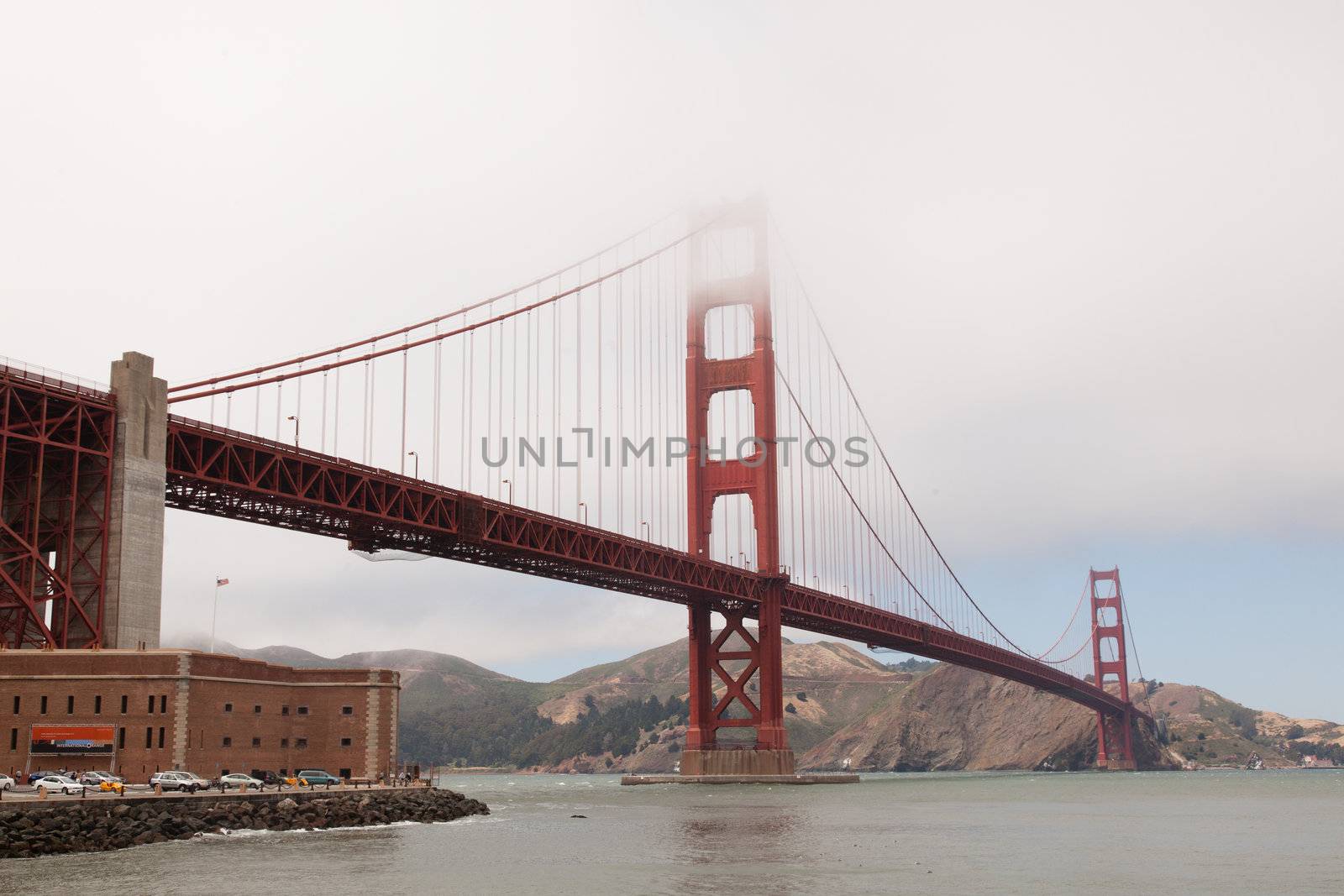 Fort Point is located at the southern side of the Golden Gate at the entrance to San Francisco Bay.