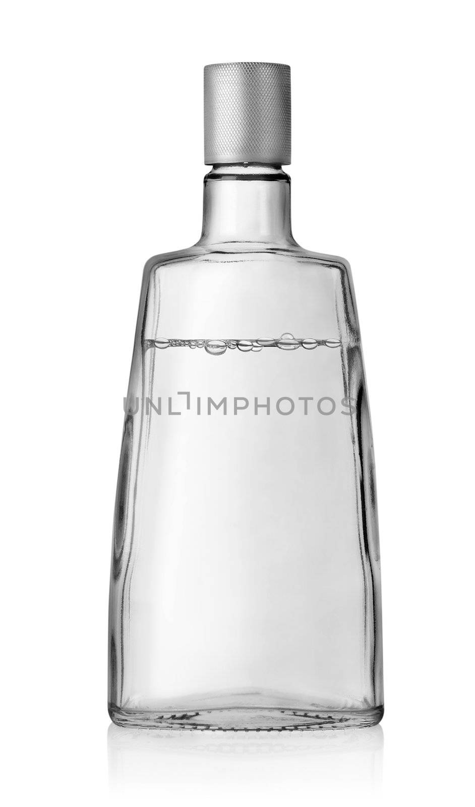 Bottle of vodka isolated on a white background