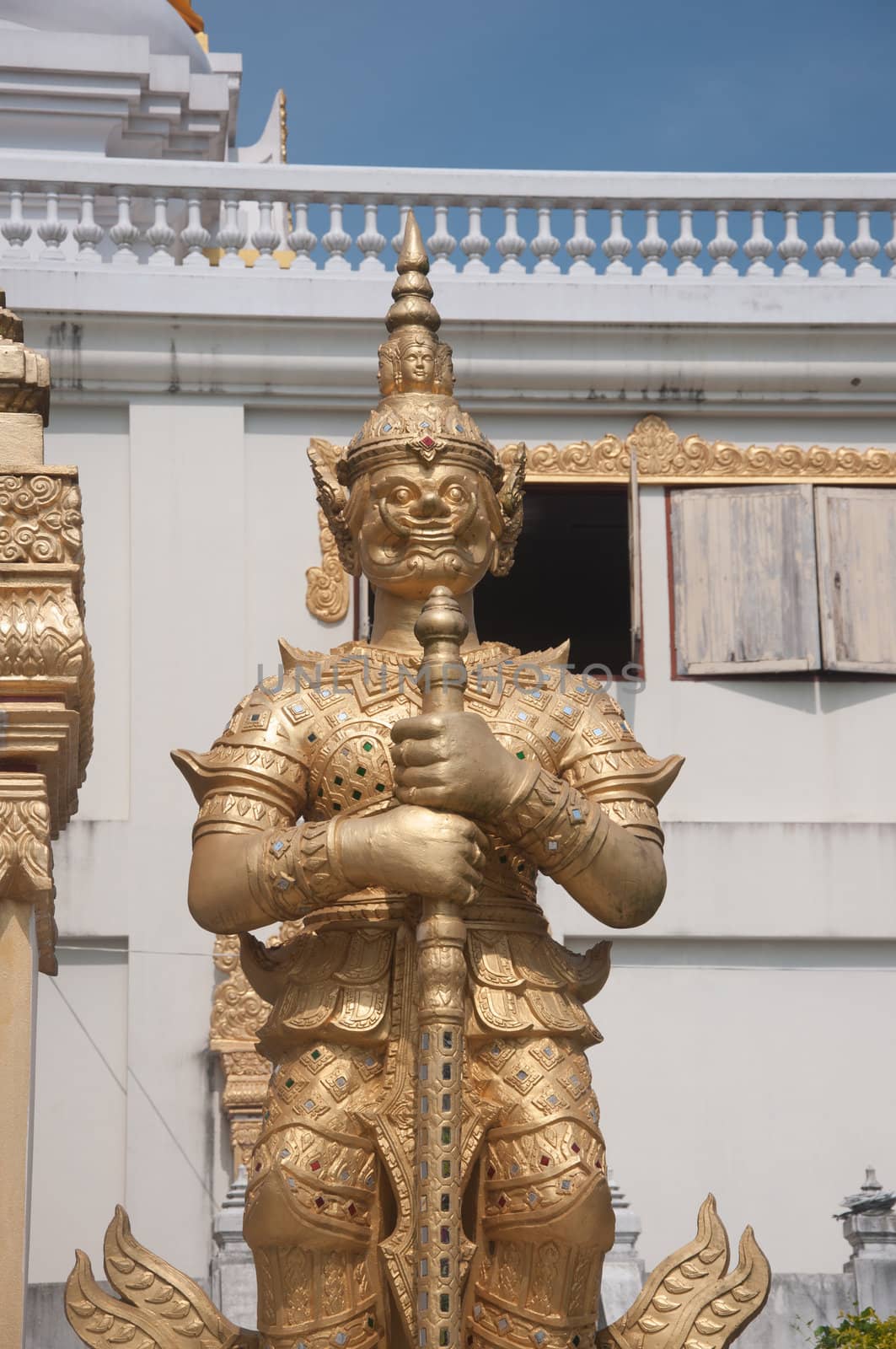 giant statue at huakuan temple in yala, thailand