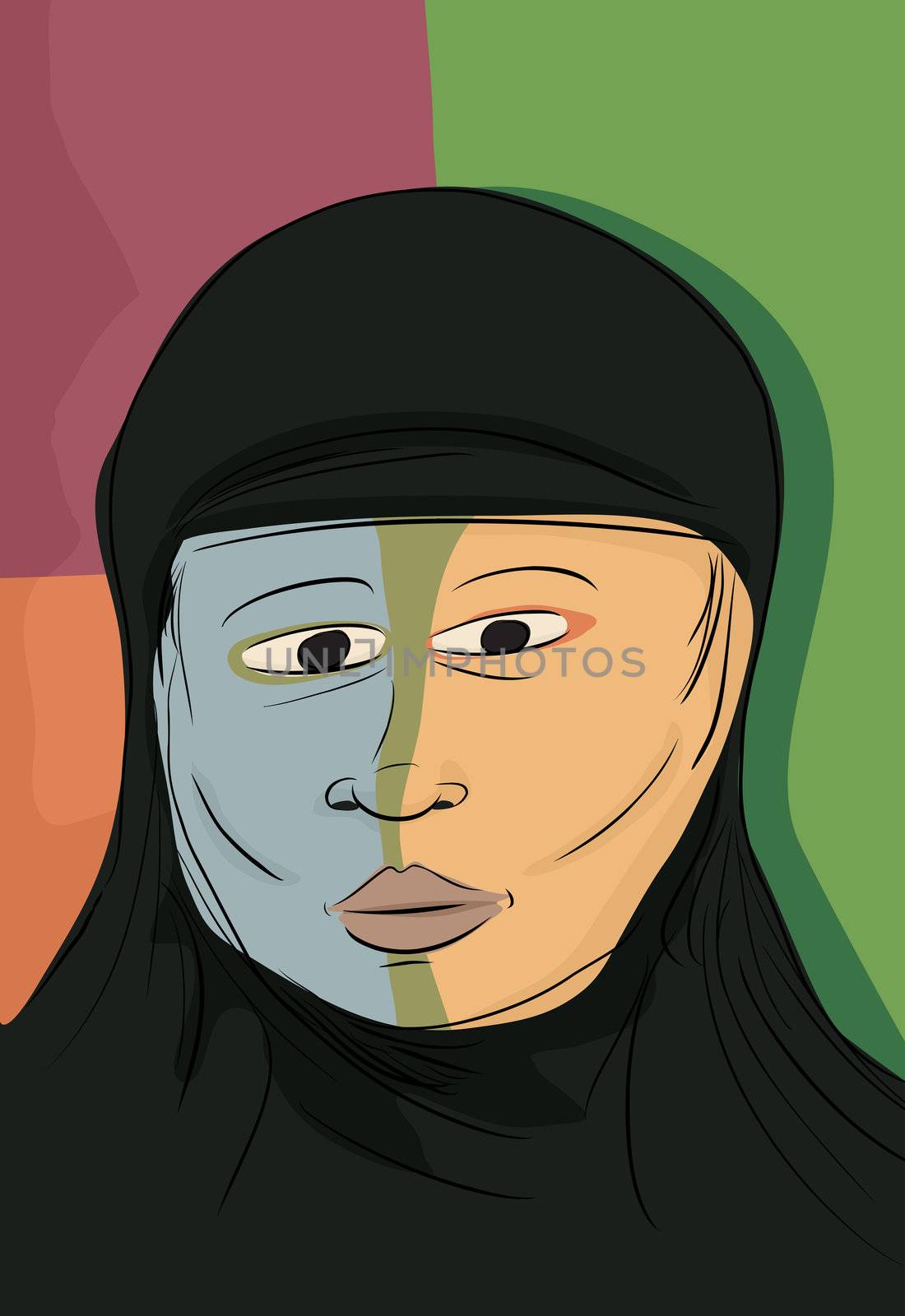 Abstract Muslim Woman by TheBlackRhino