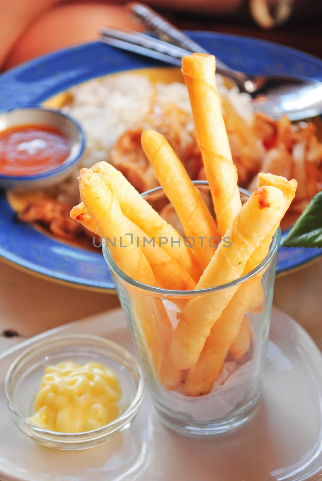 Delicious mix spring rolls with sweet chilly dip Cheese