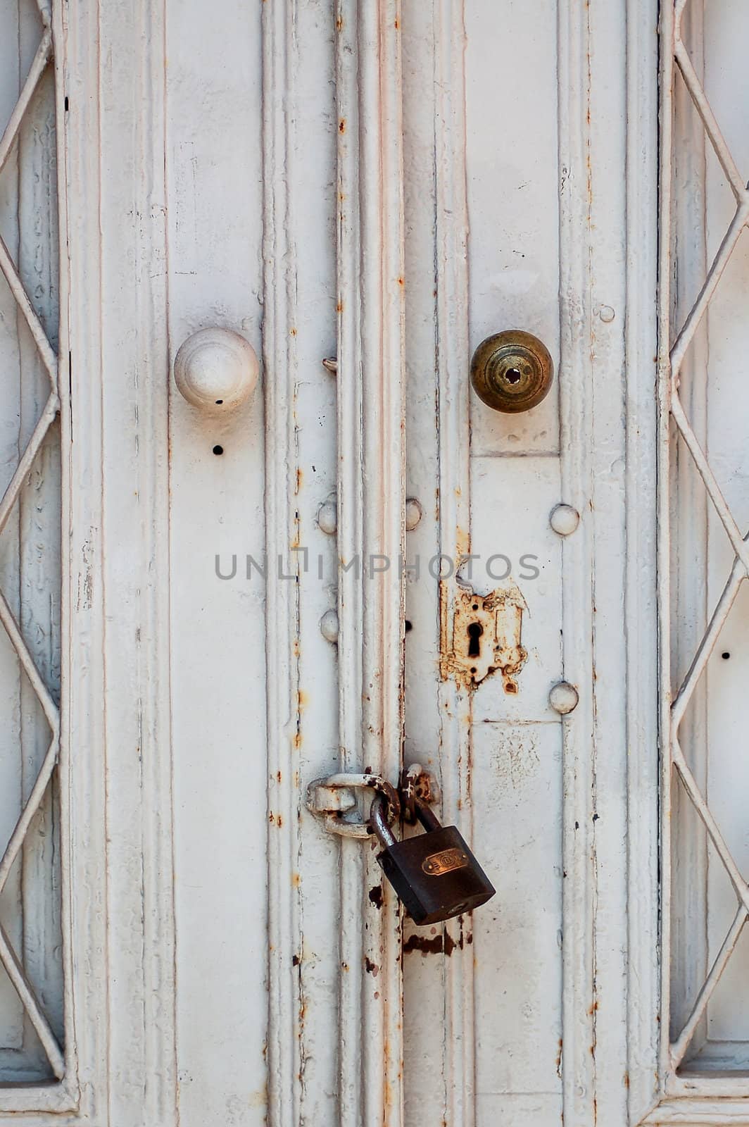 Chain and locked door