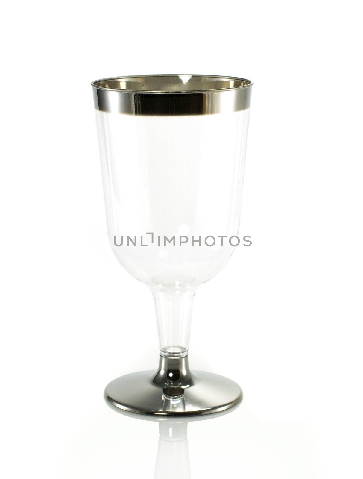 transparant empty glass isolated on white