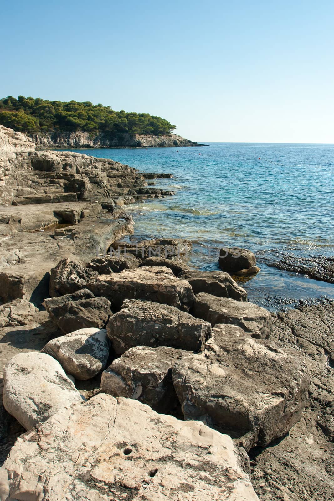 beautiful rocky beach in croatia