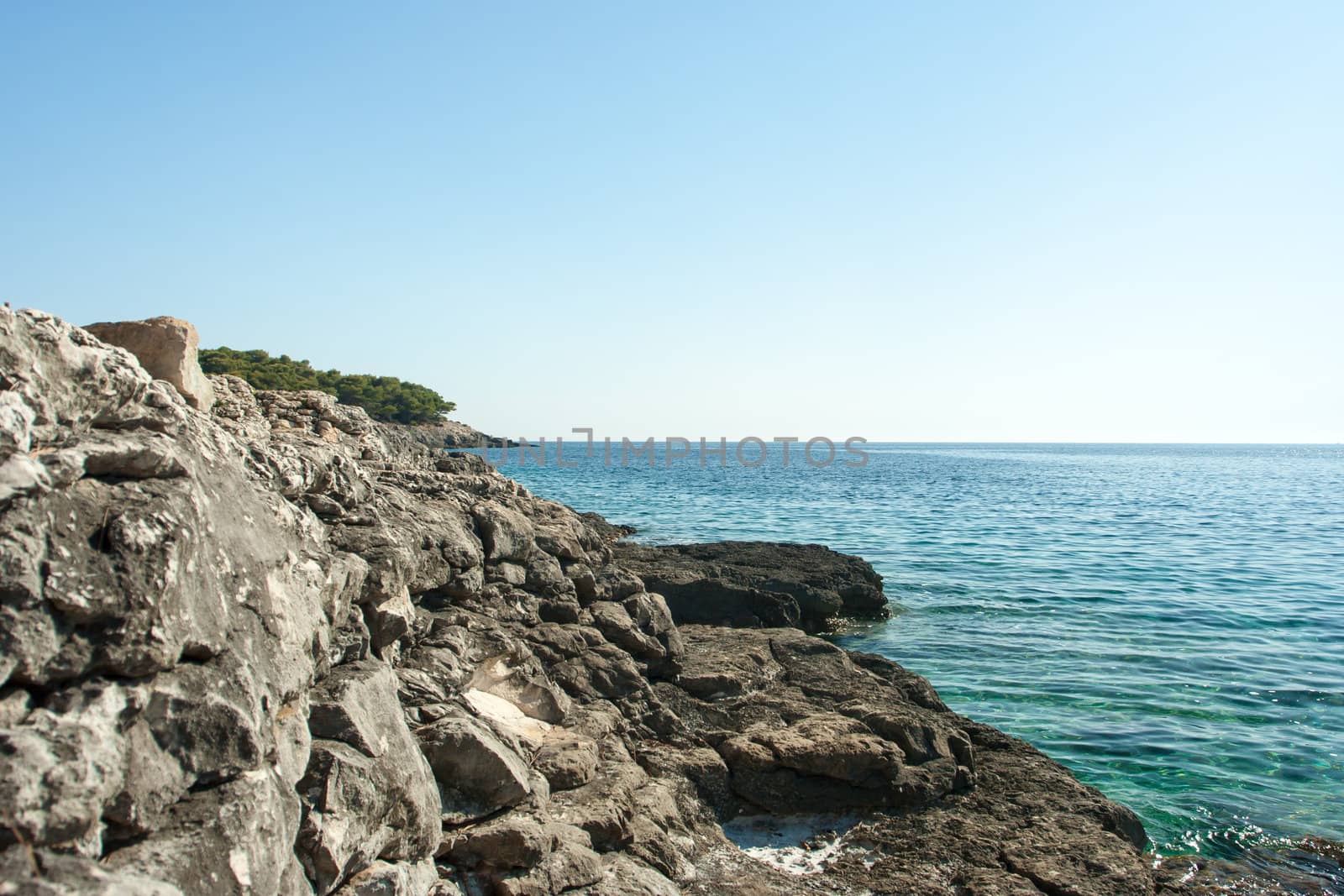 beautiful rocky beach in croatia by NagyDodo