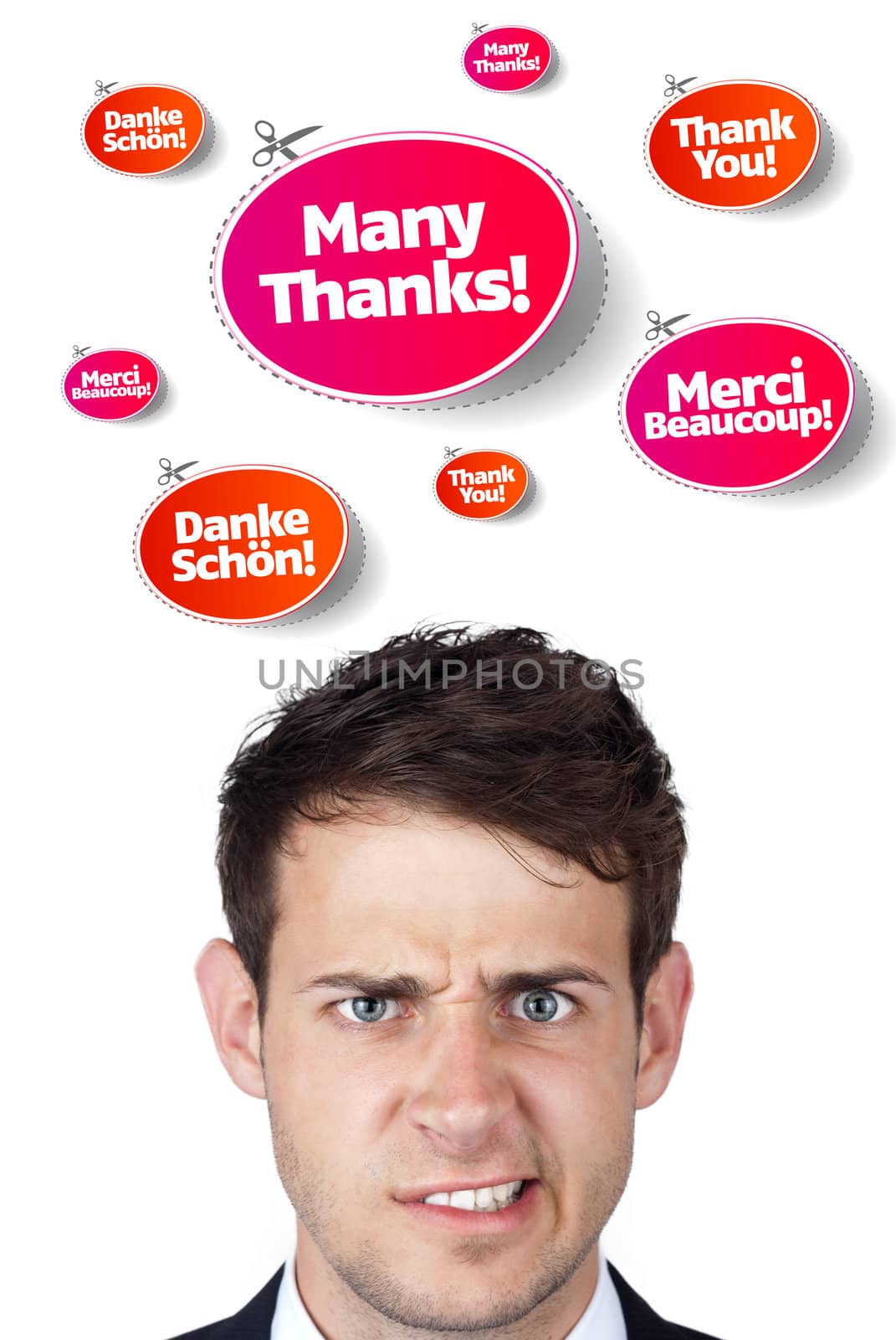 Young persons head looking at recreational signs