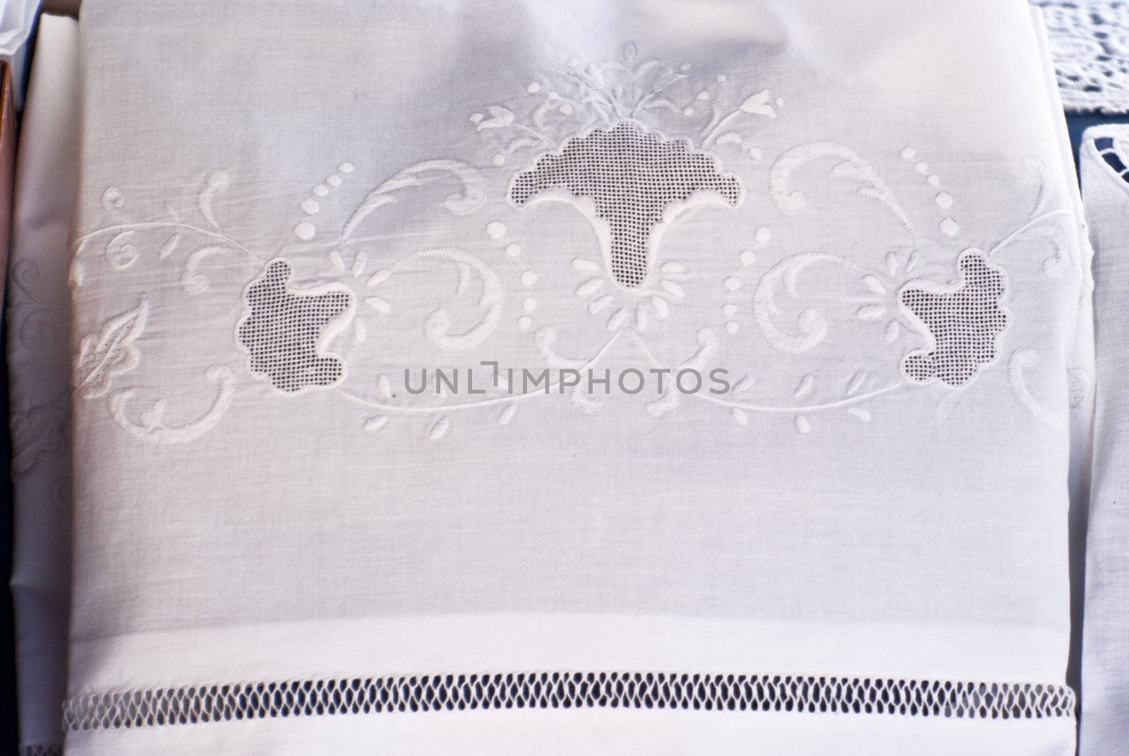 carved and embroidered cloth. handmade by gandolfocannatella