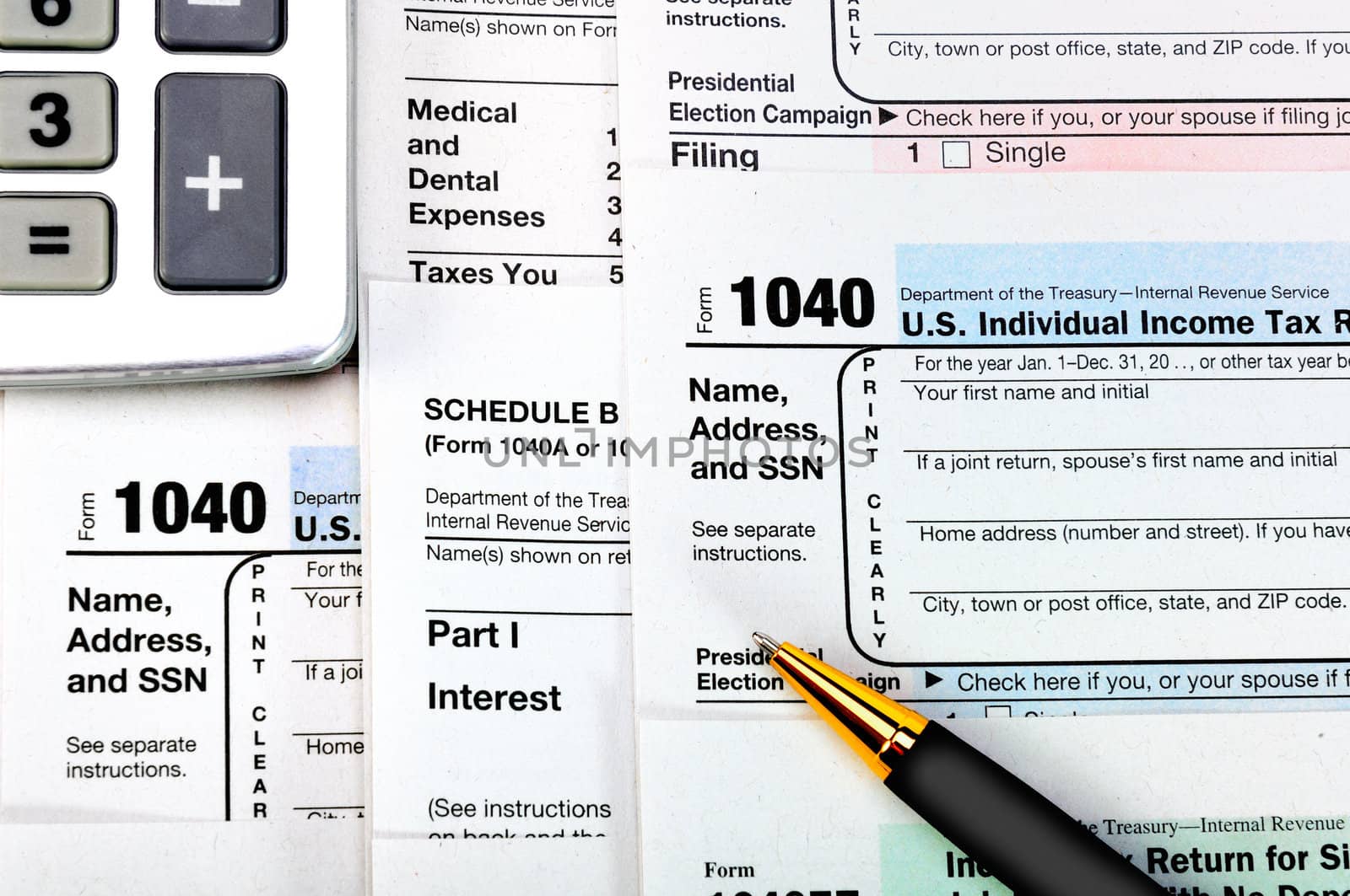 U.S. Individual Income Tax Return forms. by lobzik
