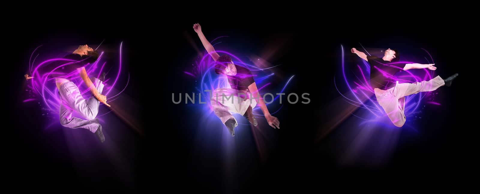 collection of stylish modern ballet dancer jumping by ra2studio