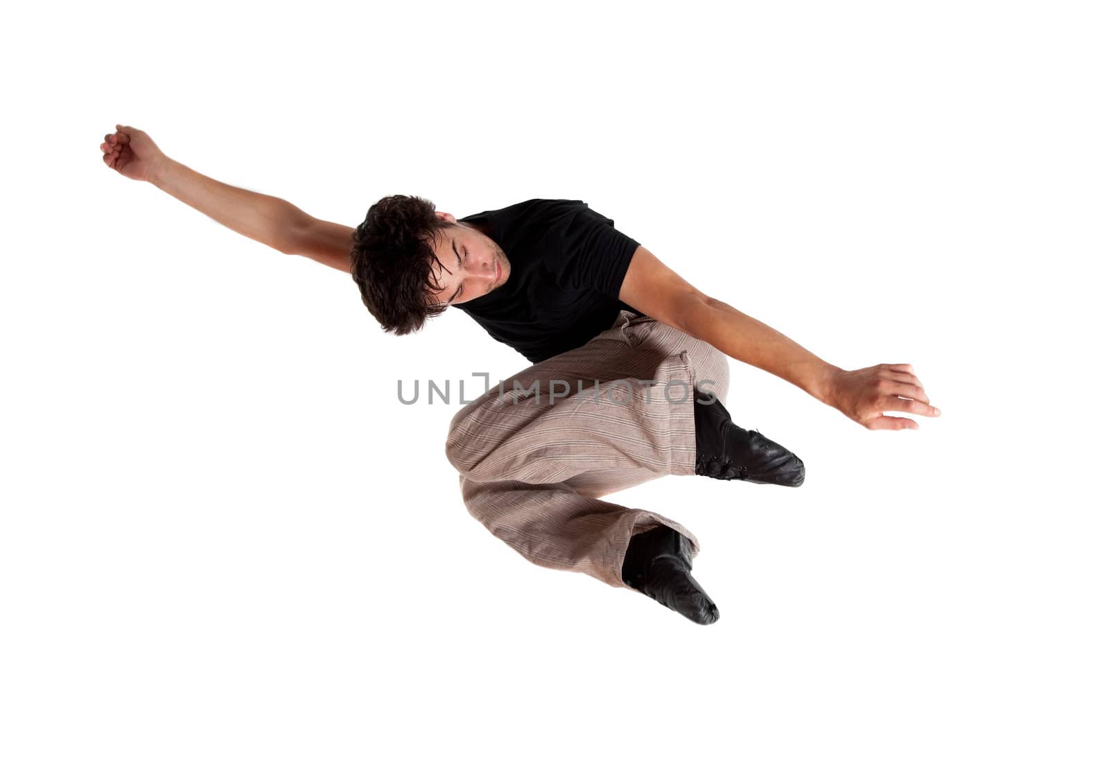 Isolated In motion jump