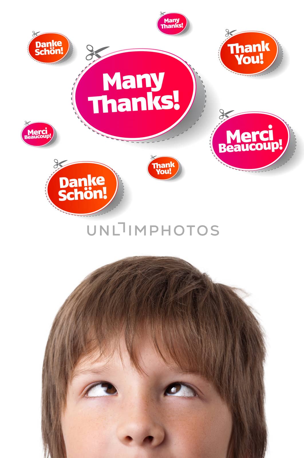 Young persons head looking at recreational signs