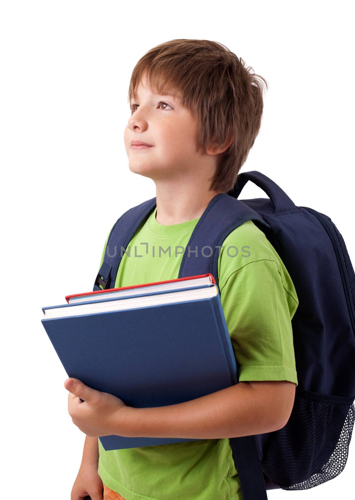 Adorable child playing over isolated background