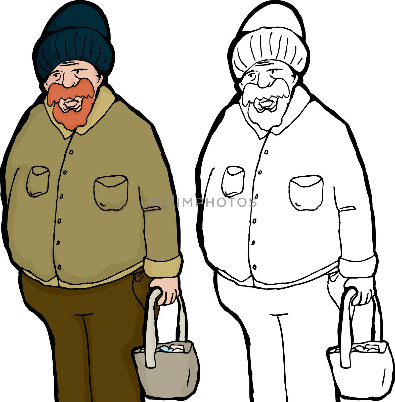 Large Older Man with Bag by TheBlackRhino