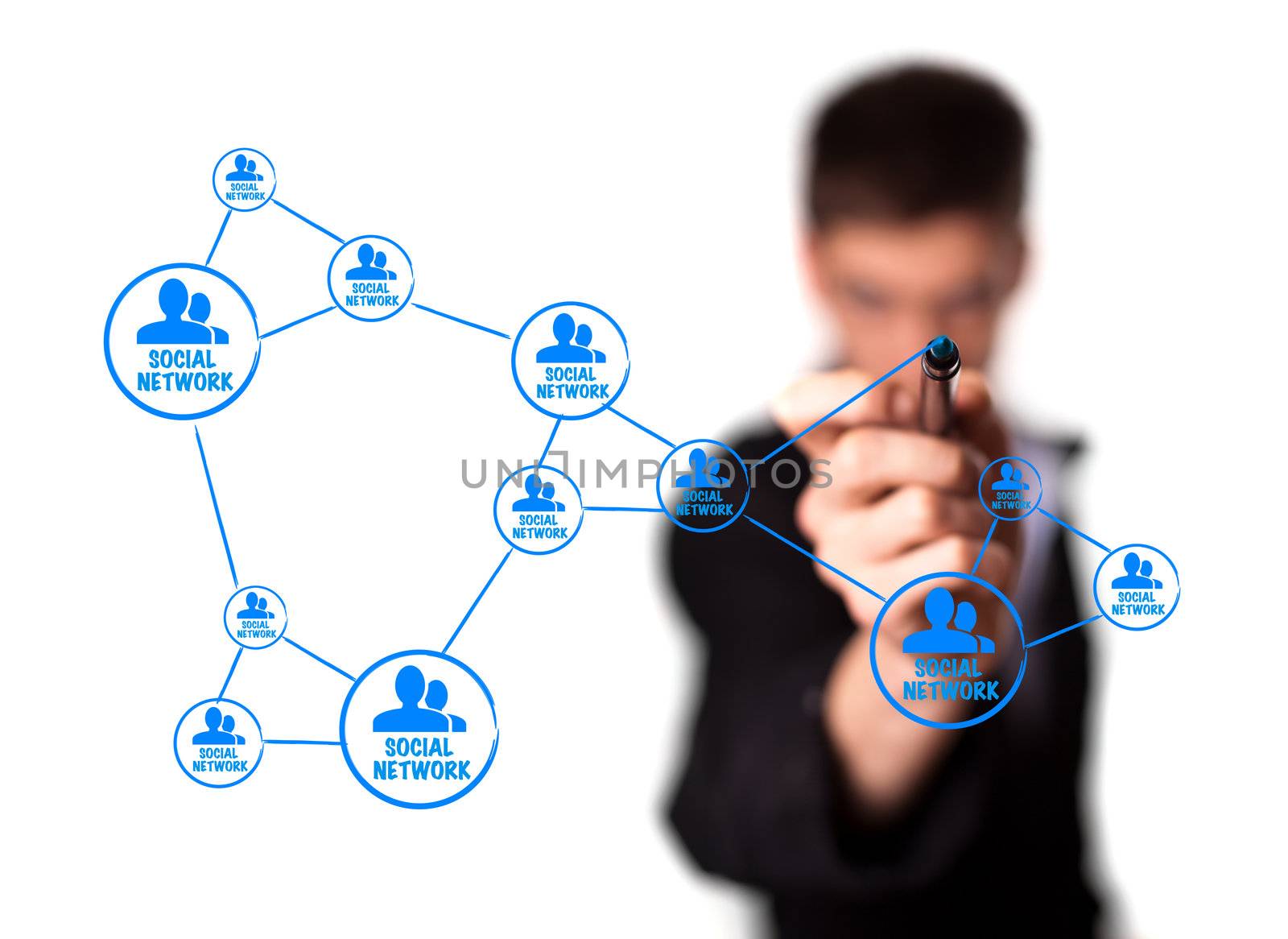 diagram showing social networking concept  by ra2studio