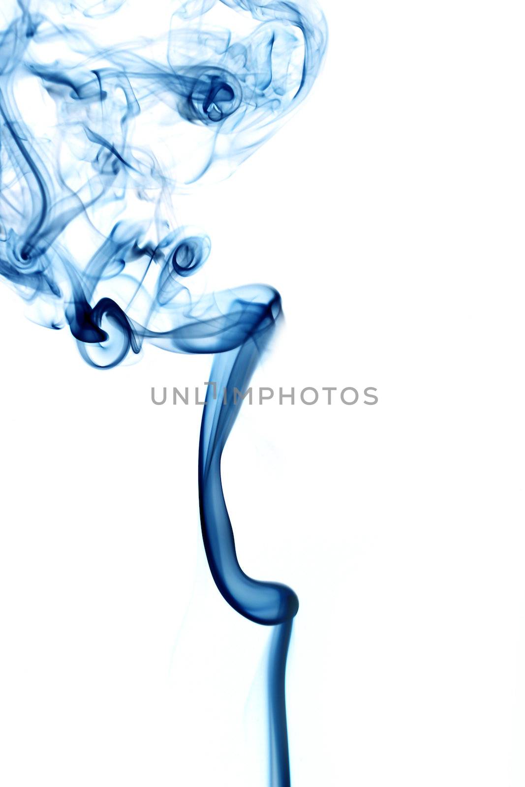 blue smoke abstract background close up