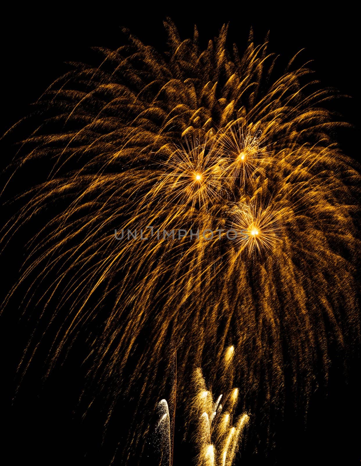 beautiful fireworks against the dark sky, fireworks