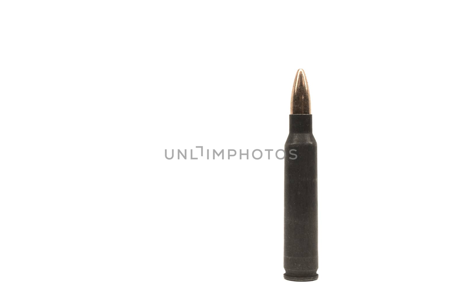 Gun Bullets isolated on white by jeremywhat