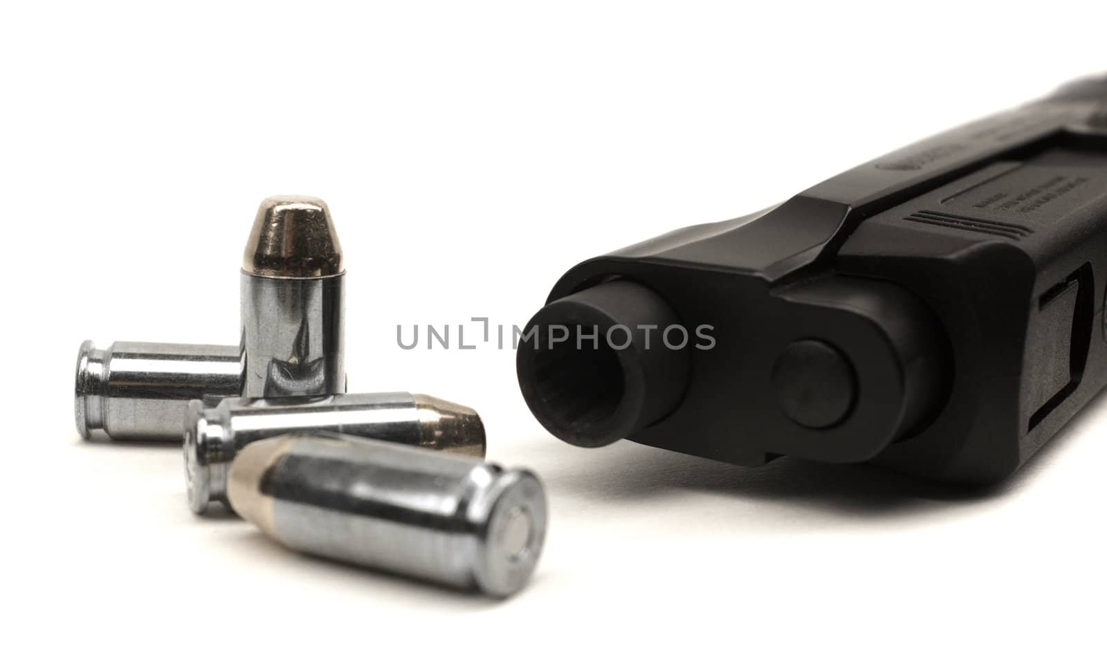 bullets isolated on a white background. Gun control bullets