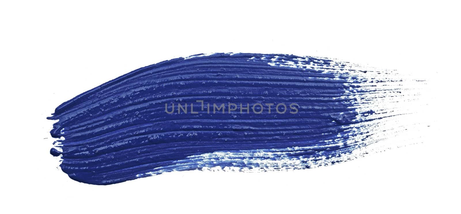 blue stroke of the paint brush isolated on white  by inxti
