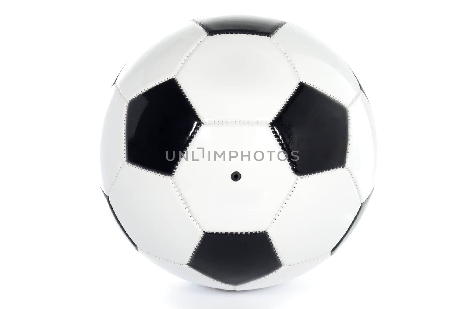 football ball with classic design and colors isolated on white