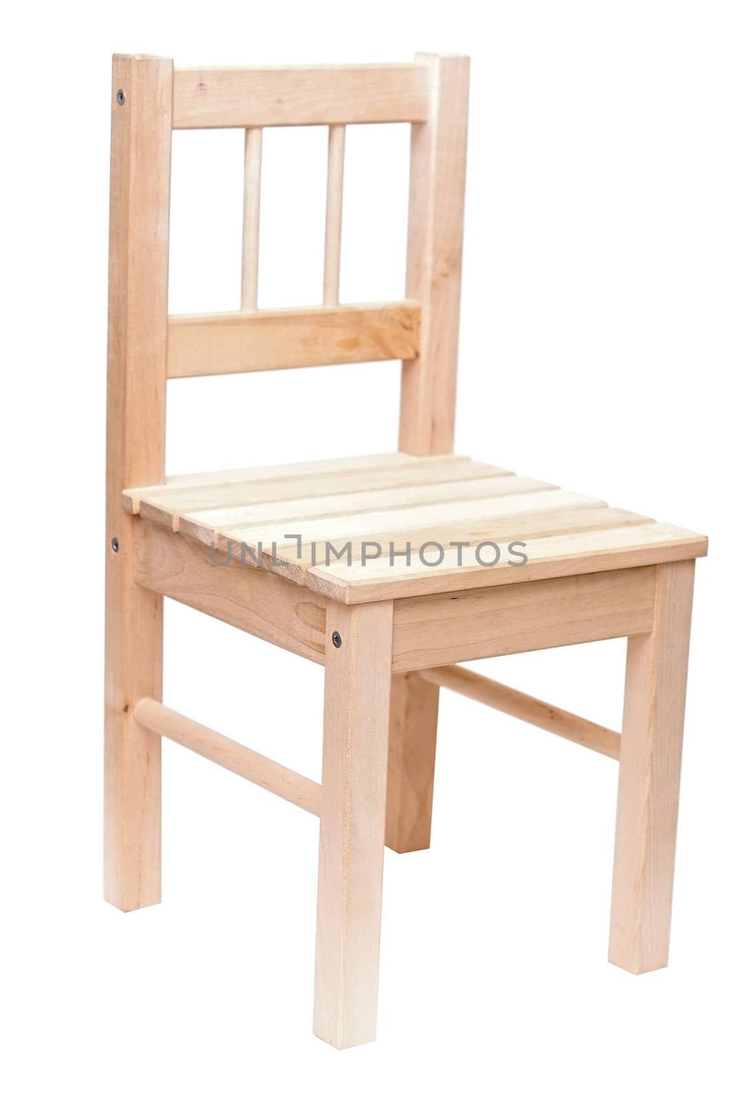 wood chair isolated on white