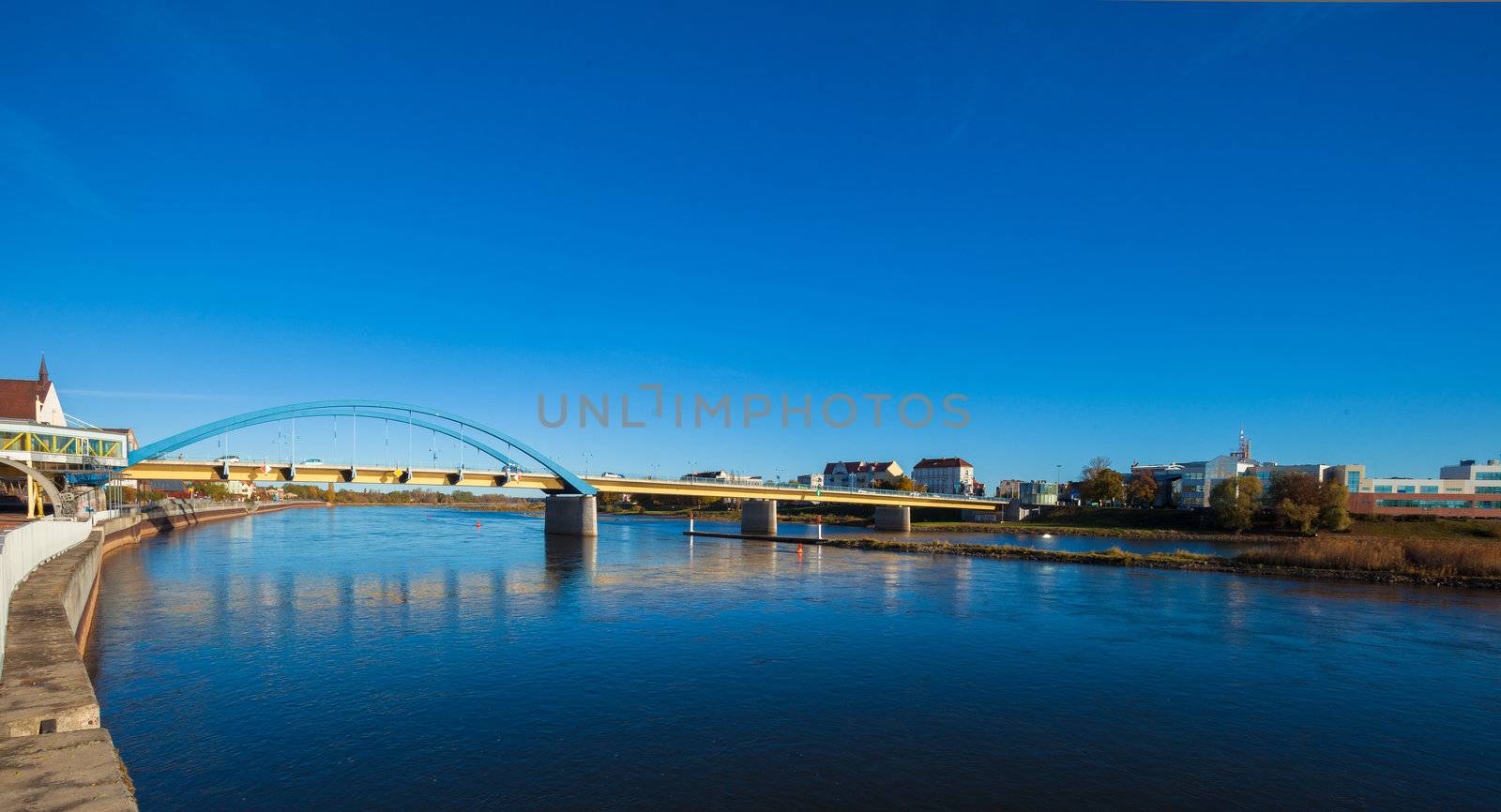 Oderbruecke Bridge, Frankfurt Oder Germany to Slubice Poland