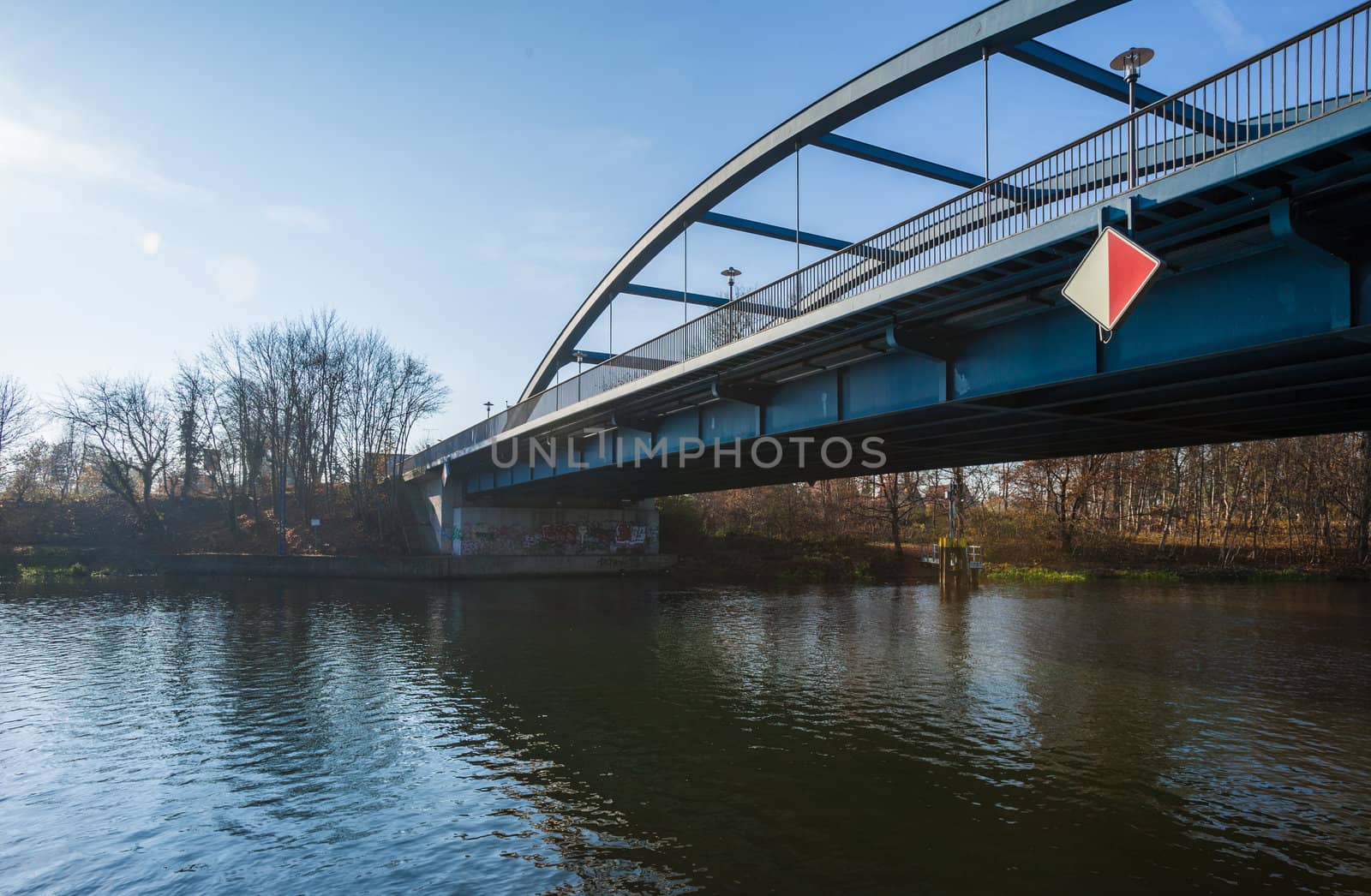 Bridge over Spree at Fuerstenwalde by edan