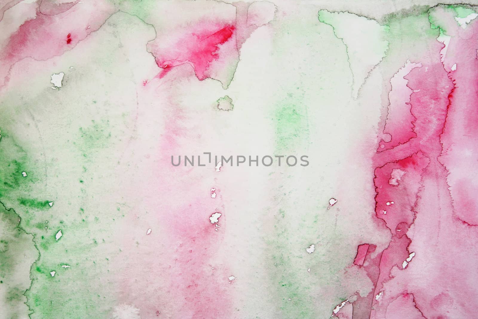 Abstract watercolor background with colorful different layers on paper texture