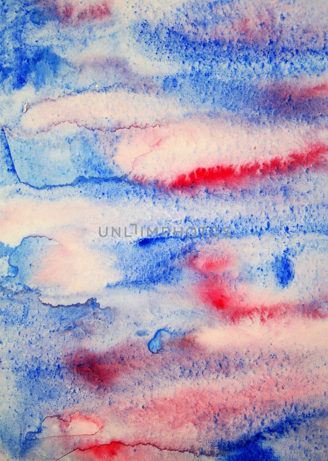 Abstract watercolor background with colorful different layers on paper texture