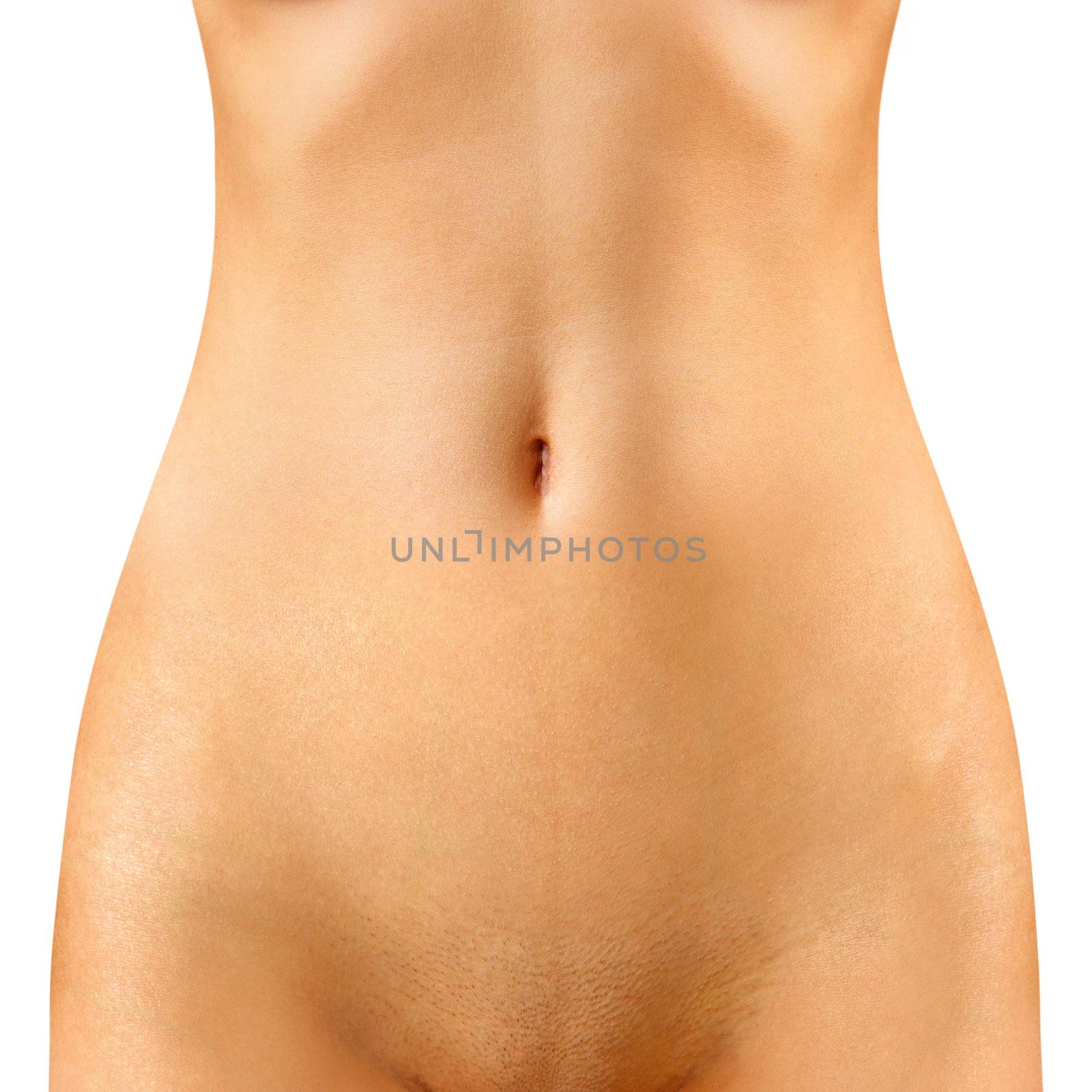 Close up stomach of woman, closeup background