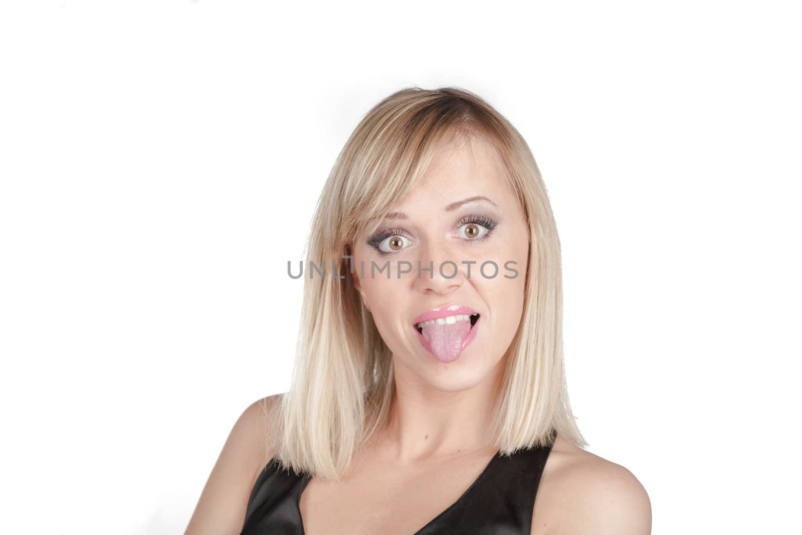 woman making a funny face by mettus
