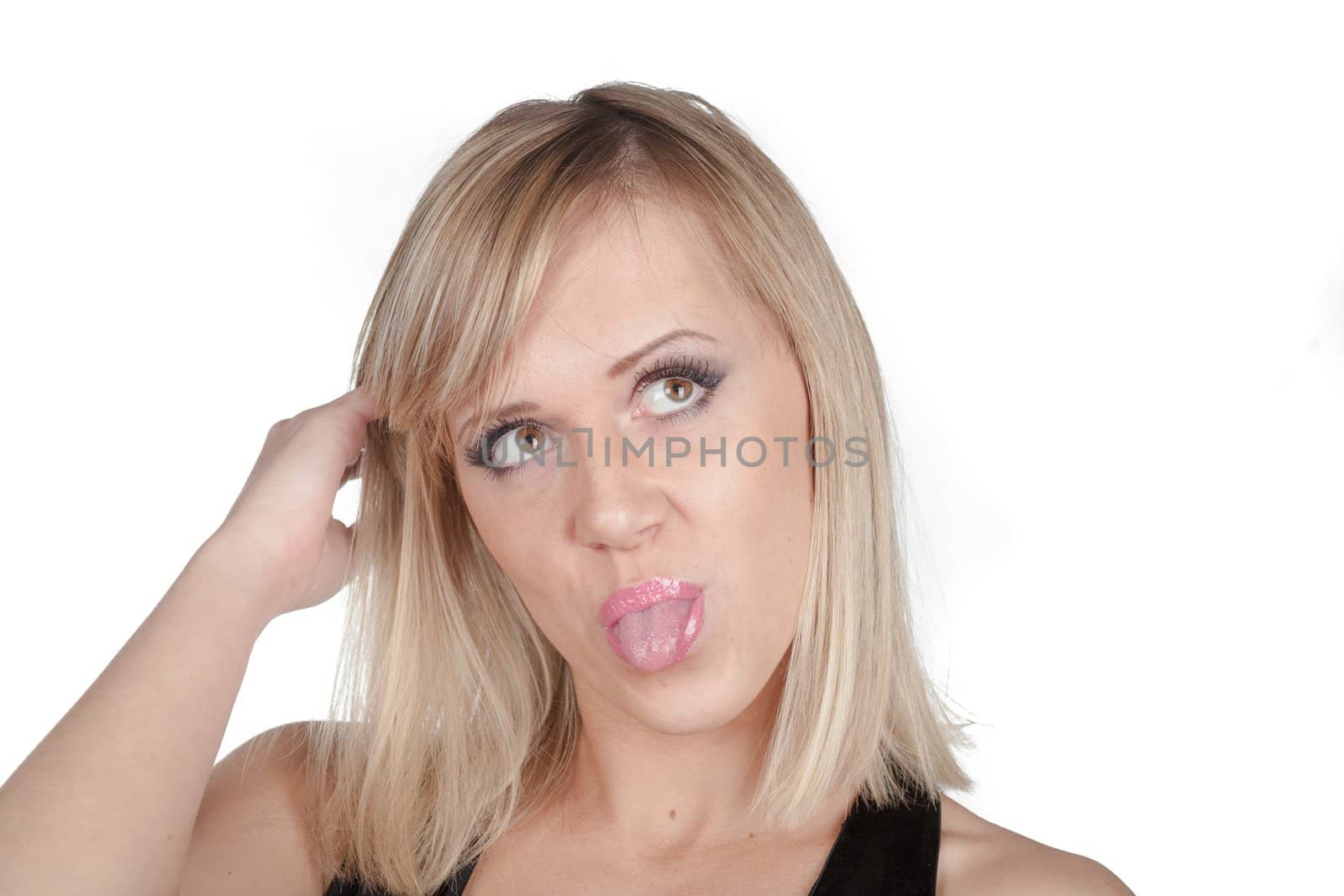 woman making a funny face by mettus