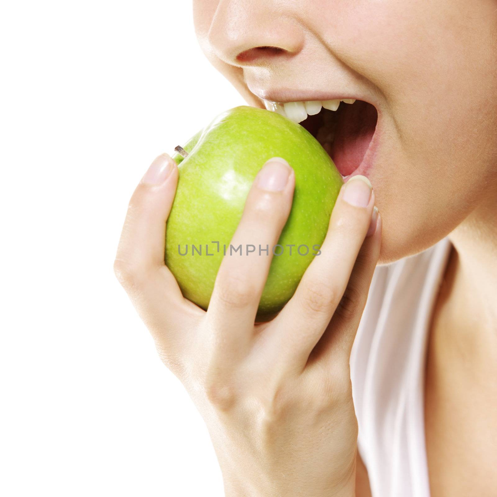 woman with apple by stokkete